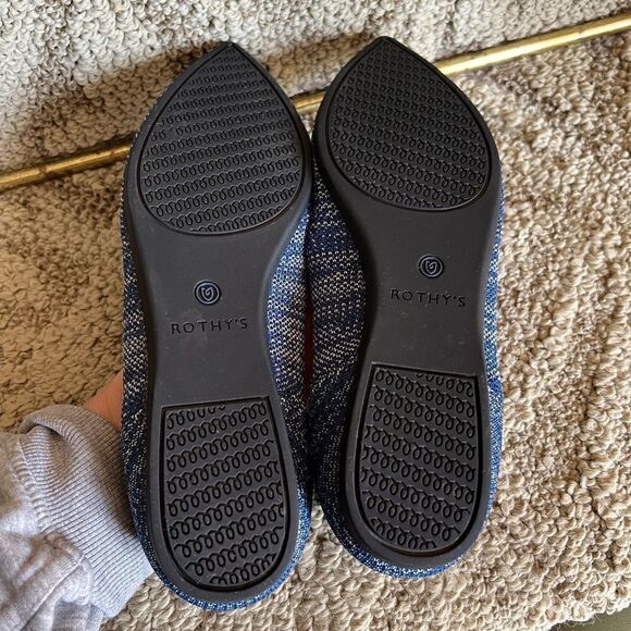 EEUC Women's Rothy's The Point Birdseye Blue Ballet Flats Shoes Size 7 - Picture 6 of 6